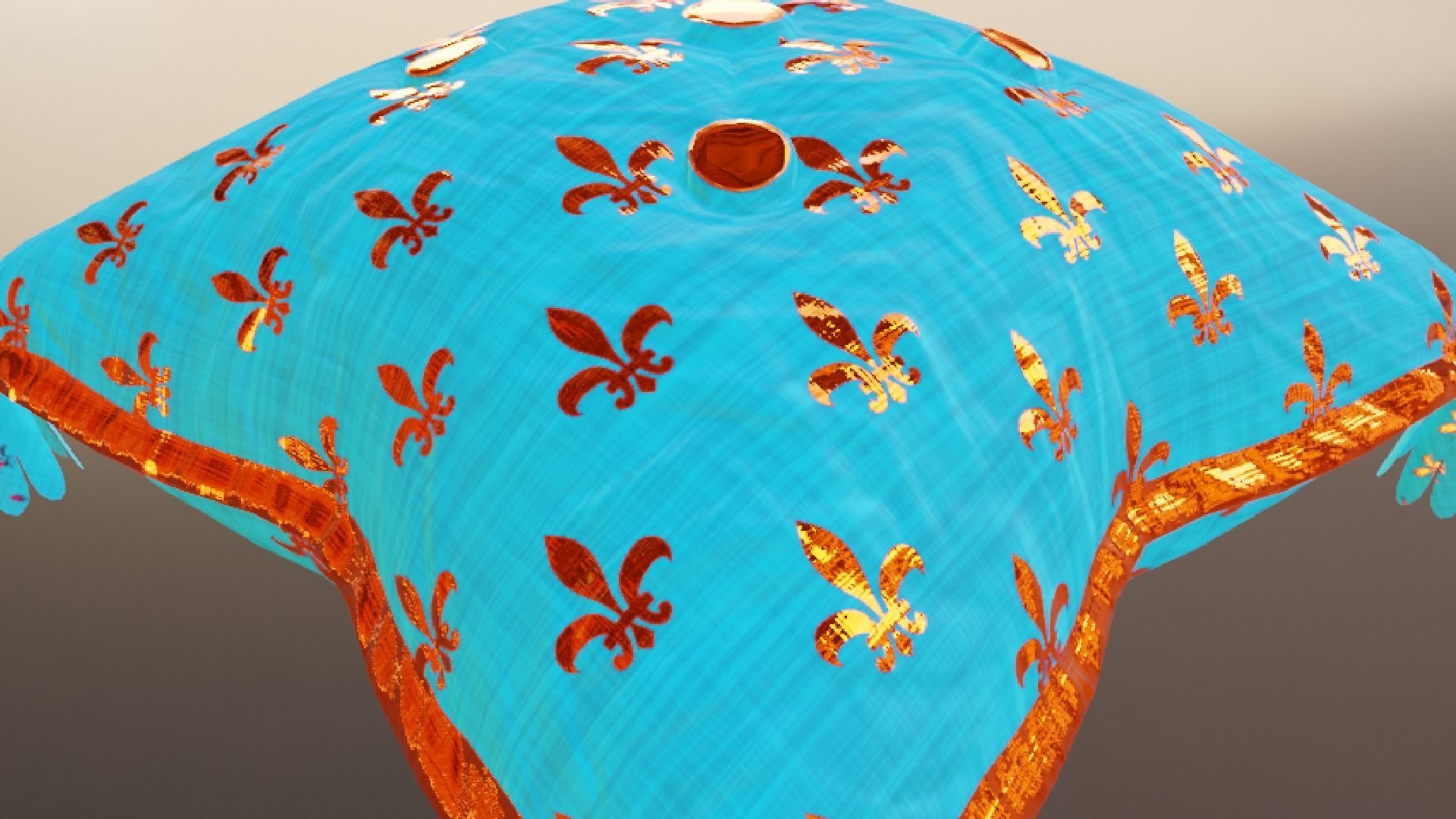 Royal Pillow Set Low-poly 3D model_59