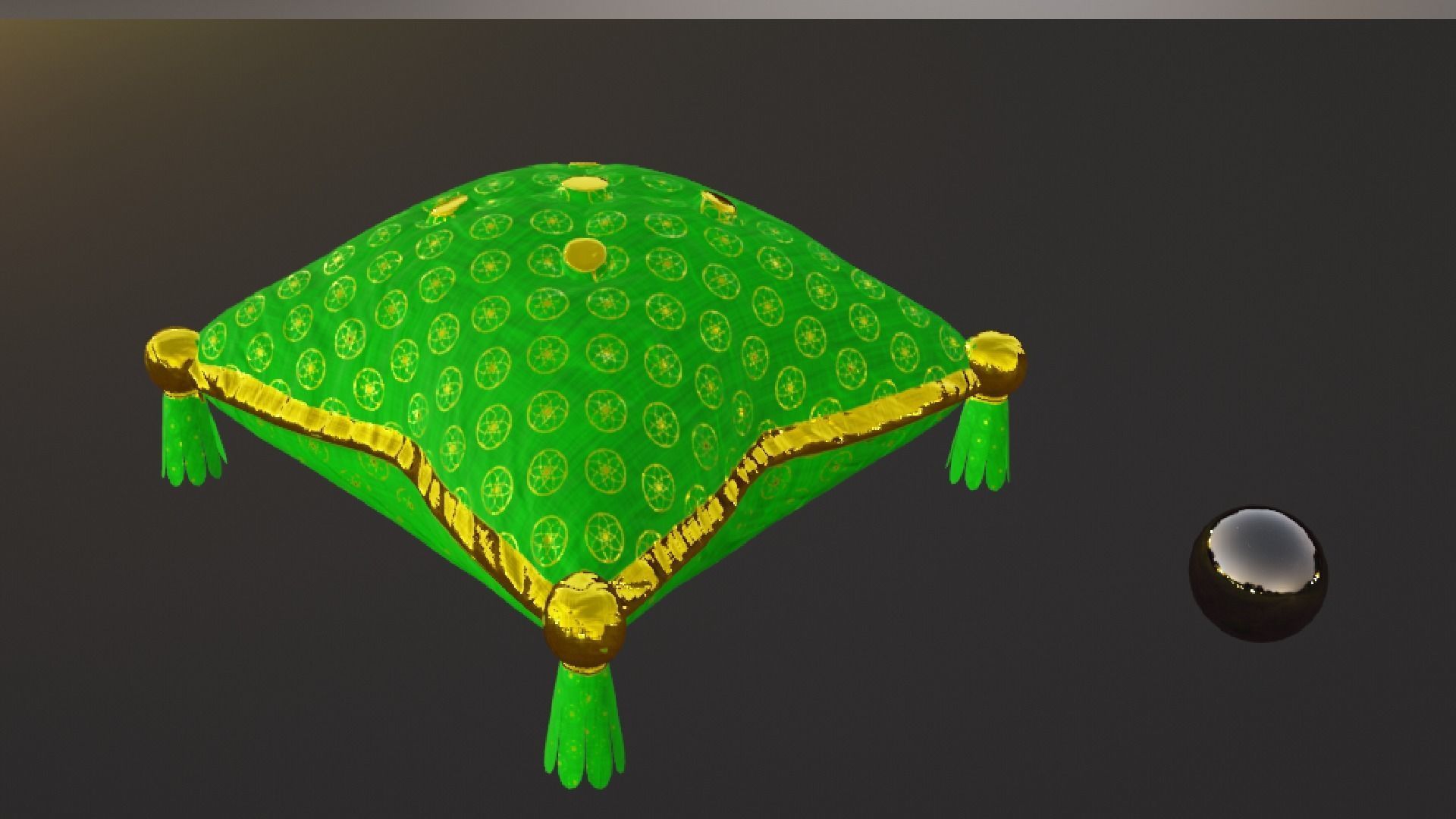 Royal Pillow Set Low-poly 3D model_40