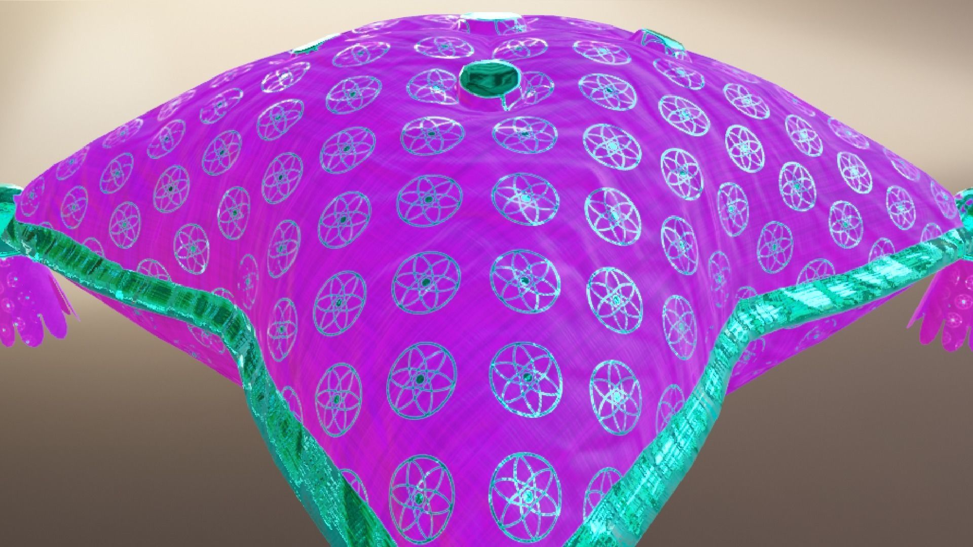 Royal Pillow Set Low-poly 3D model_51