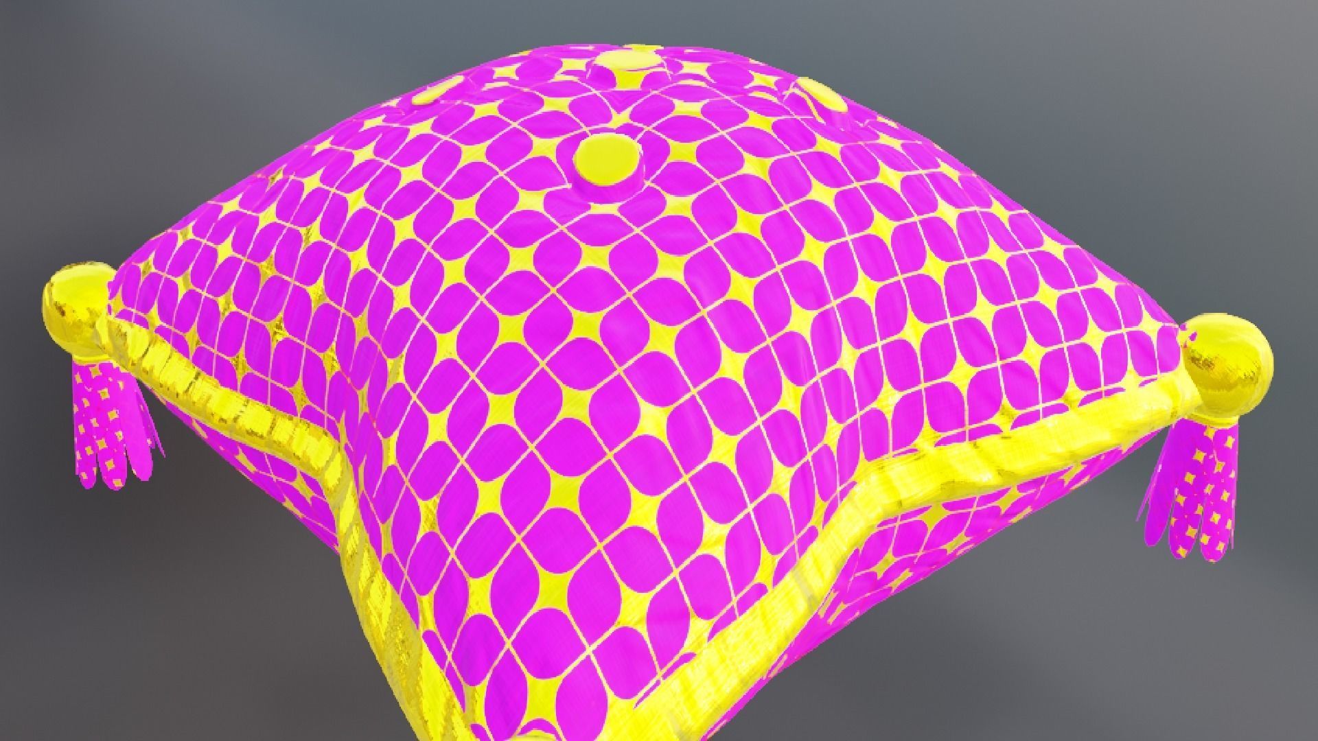 Royal Pillow Set Low-poly 3D model_46