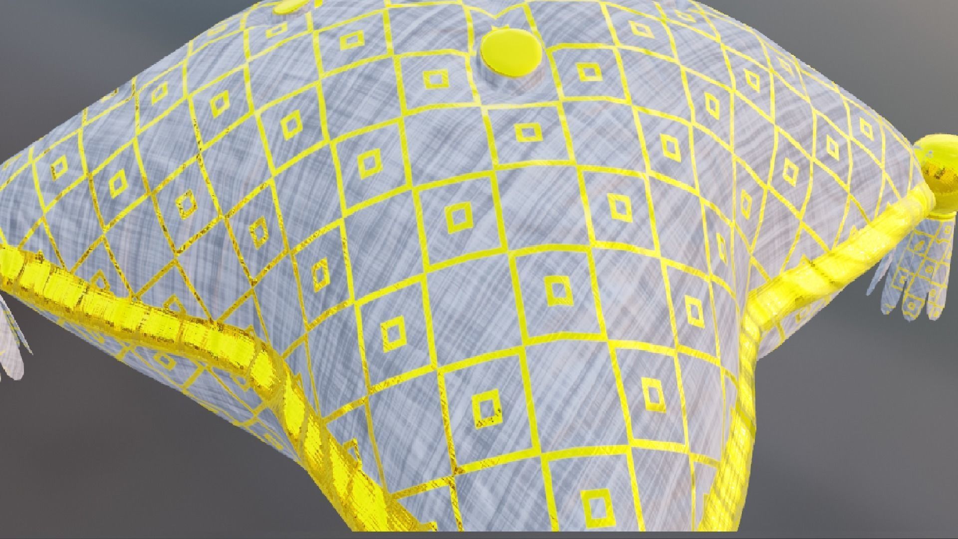 Royal Pillow Set Low-poly 3D model_43