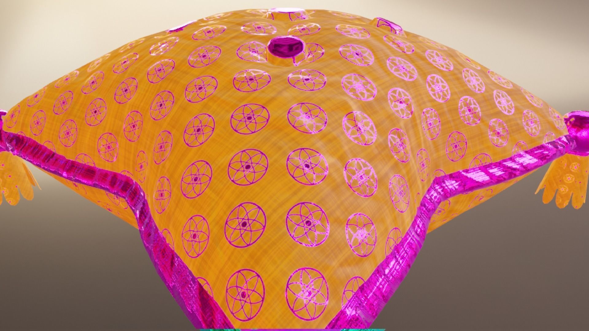 Royal Pillow Set Low-poly 3D model_52