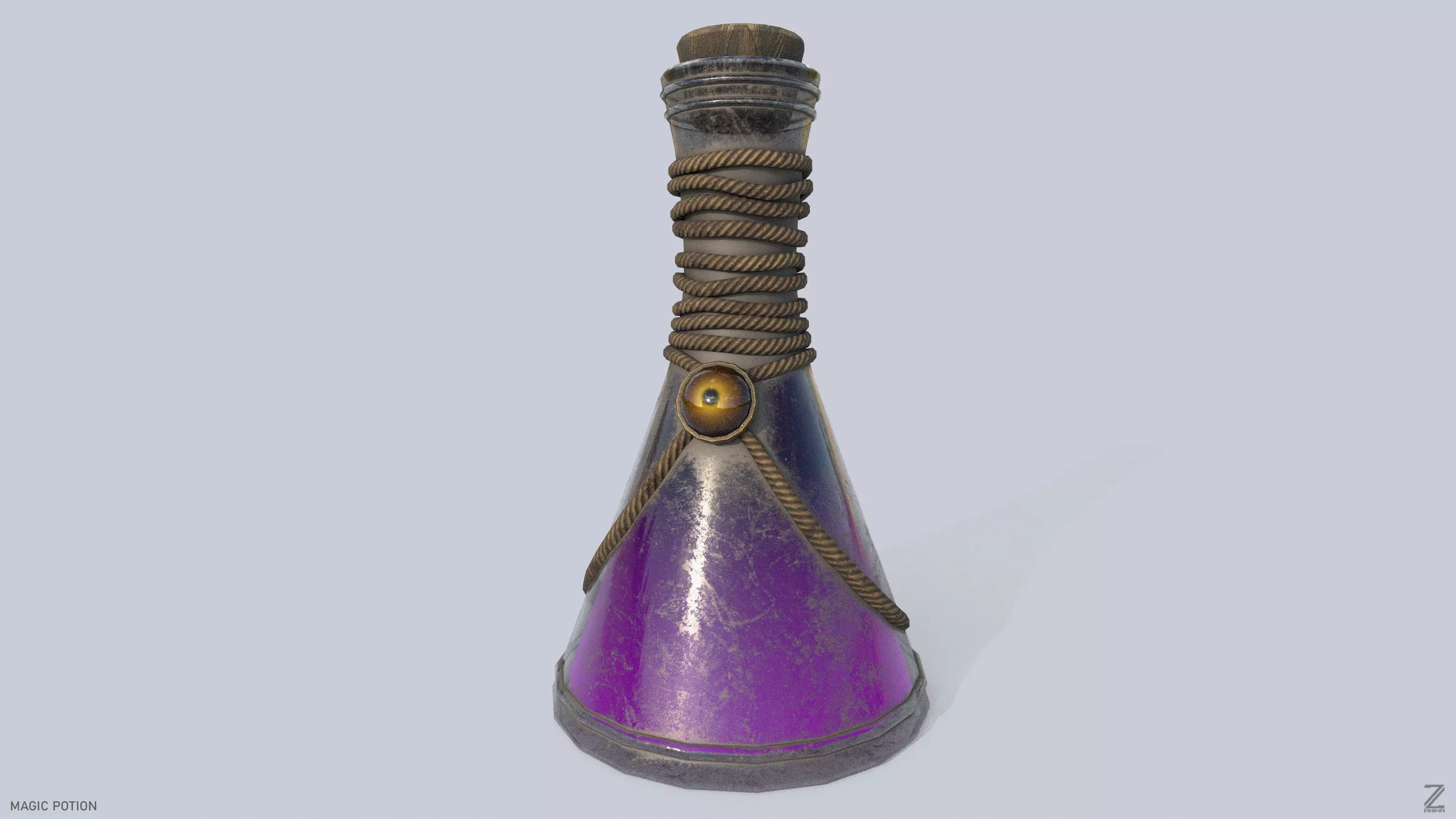 Magic potion Low-poly 3D model