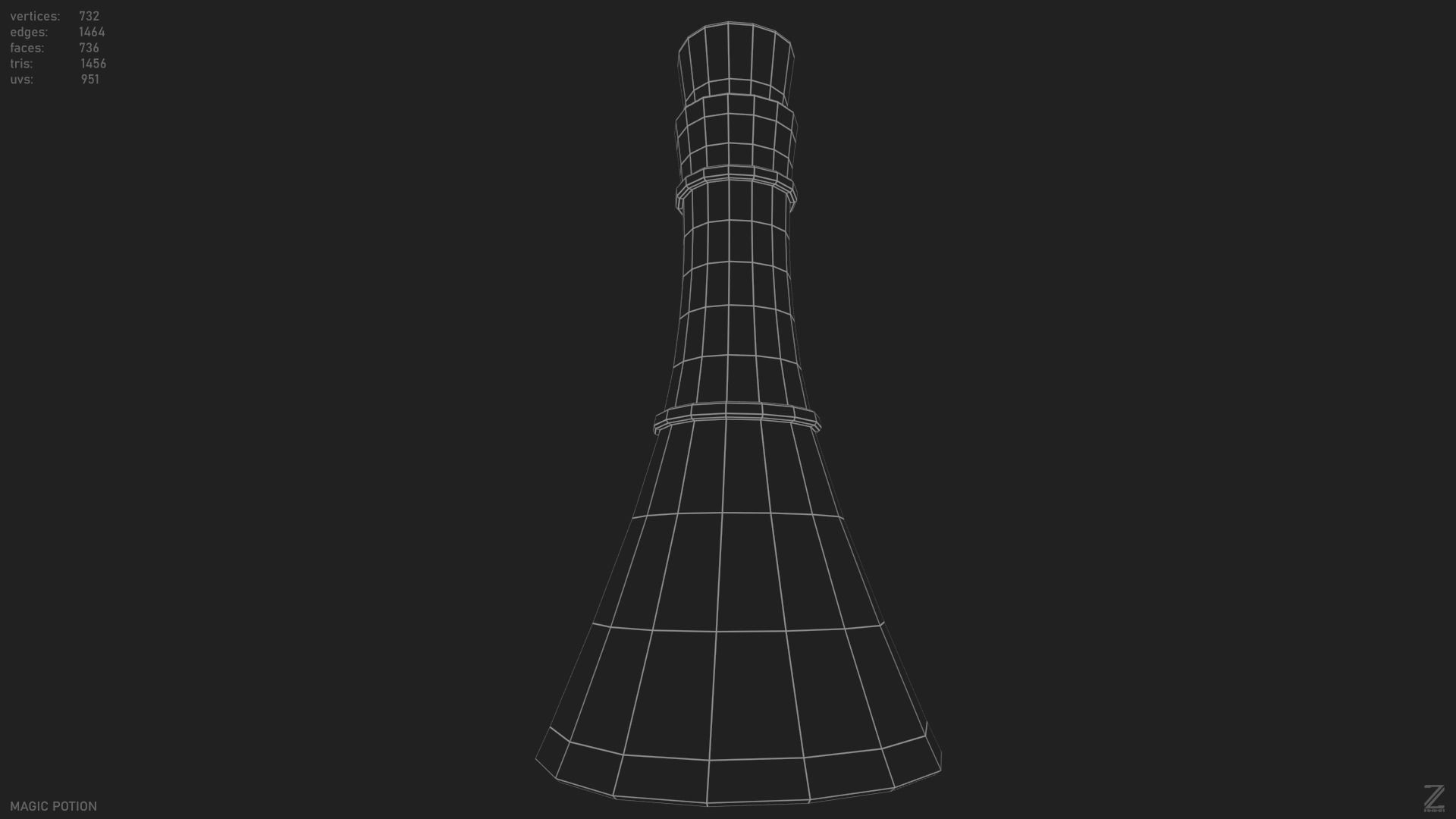 Magic potion Low-poly 3D model_14