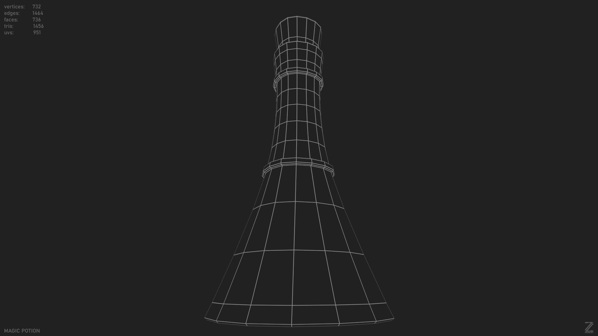 Magic potion Low-poly 3D model_12