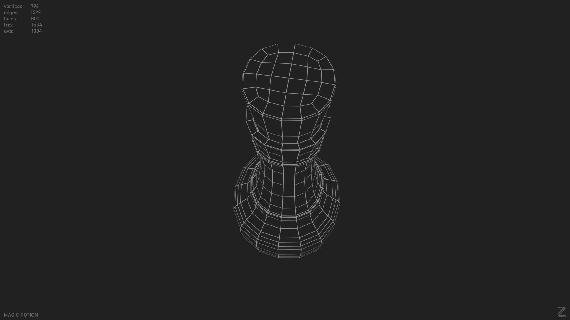 Magic potion Low-poly 3D model_11