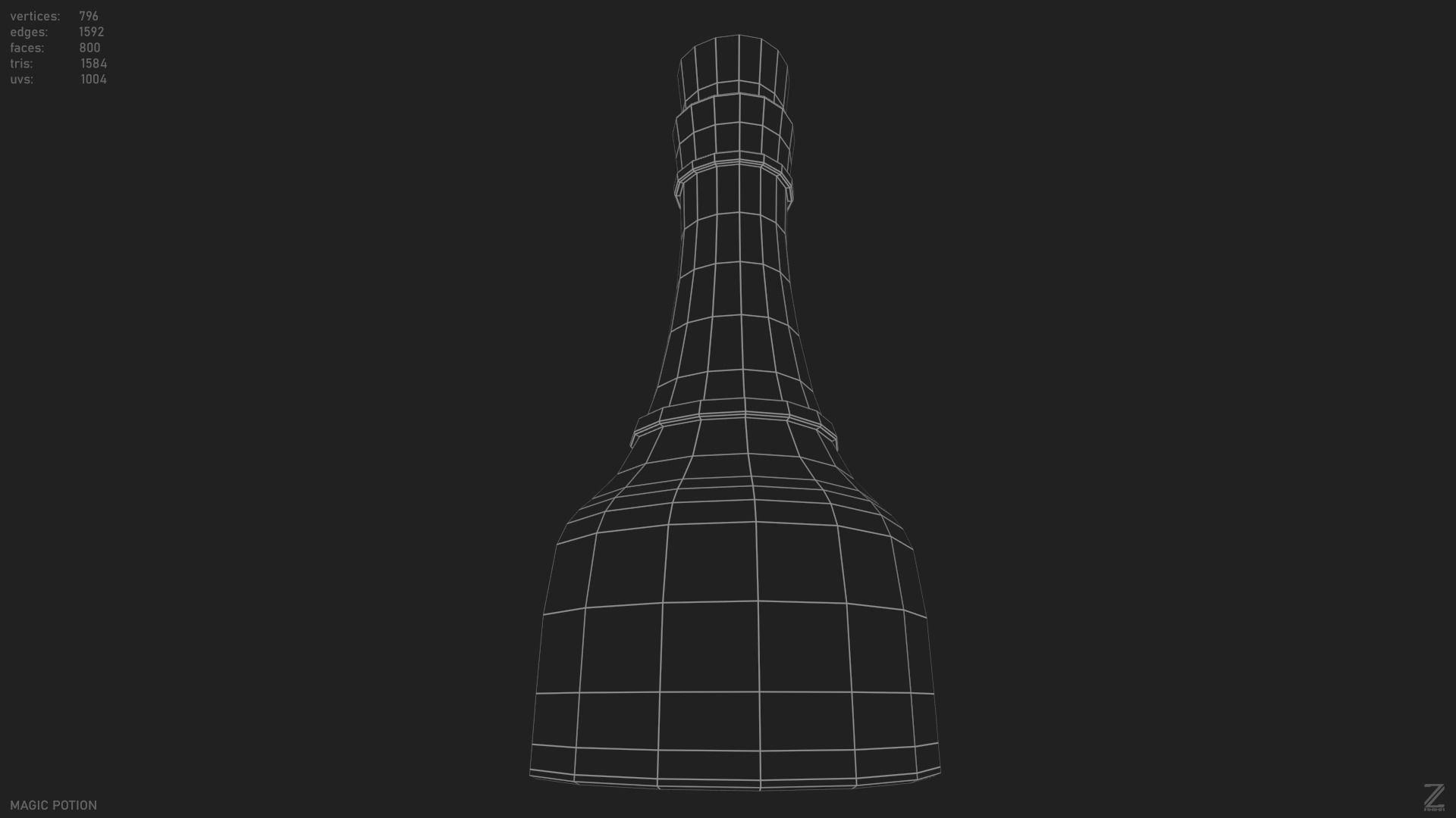 Magic potion Low-poly 3D model_12