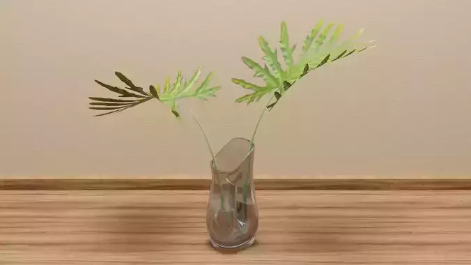 Organic Vase with Philendron Plant
