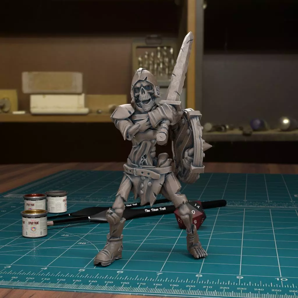 Skeleton Warrior 07 - Pre-Supported 3D print model