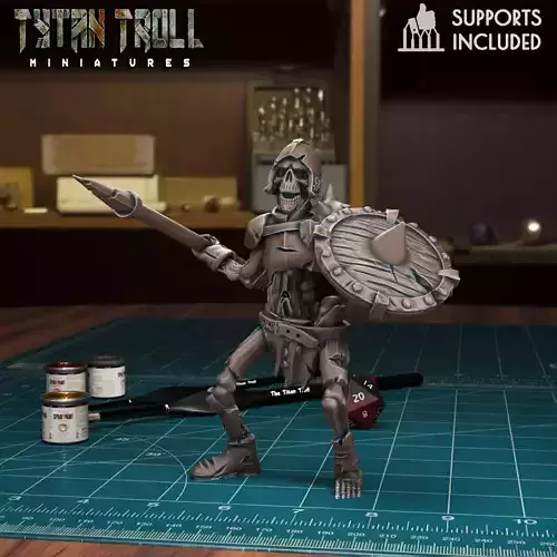 Skeleton Warrior 05 - Pre-Supported 3D print model