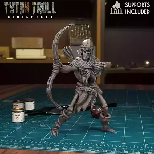 Skeleton Archer 02 - Pre-Supported 3D print model