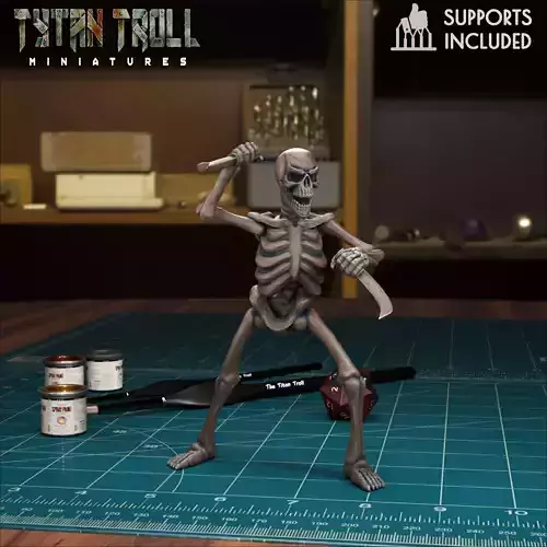 Skeleton 03 - Pre-Supported 3D print model