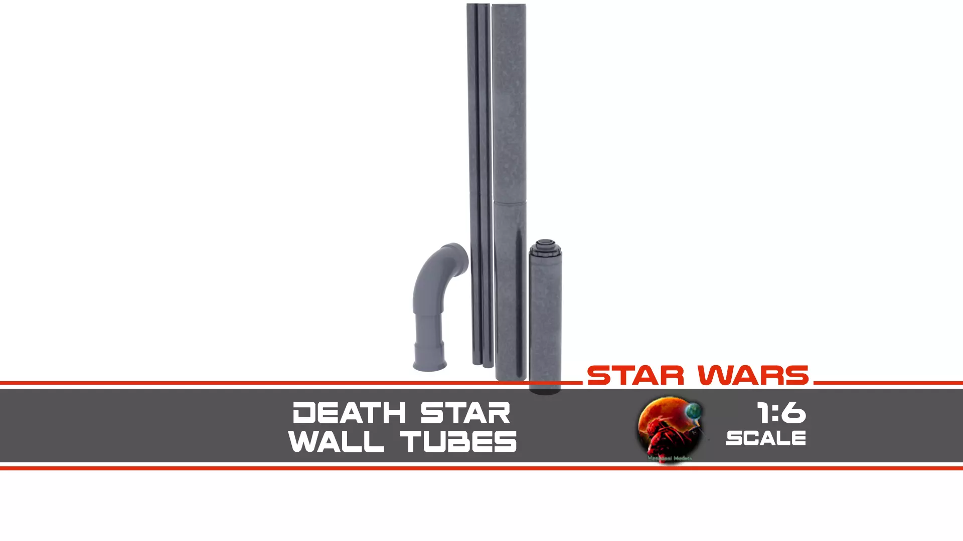 Death Star Wall Tubes - 1-6 scale Hottoys  Free 3D print model_0