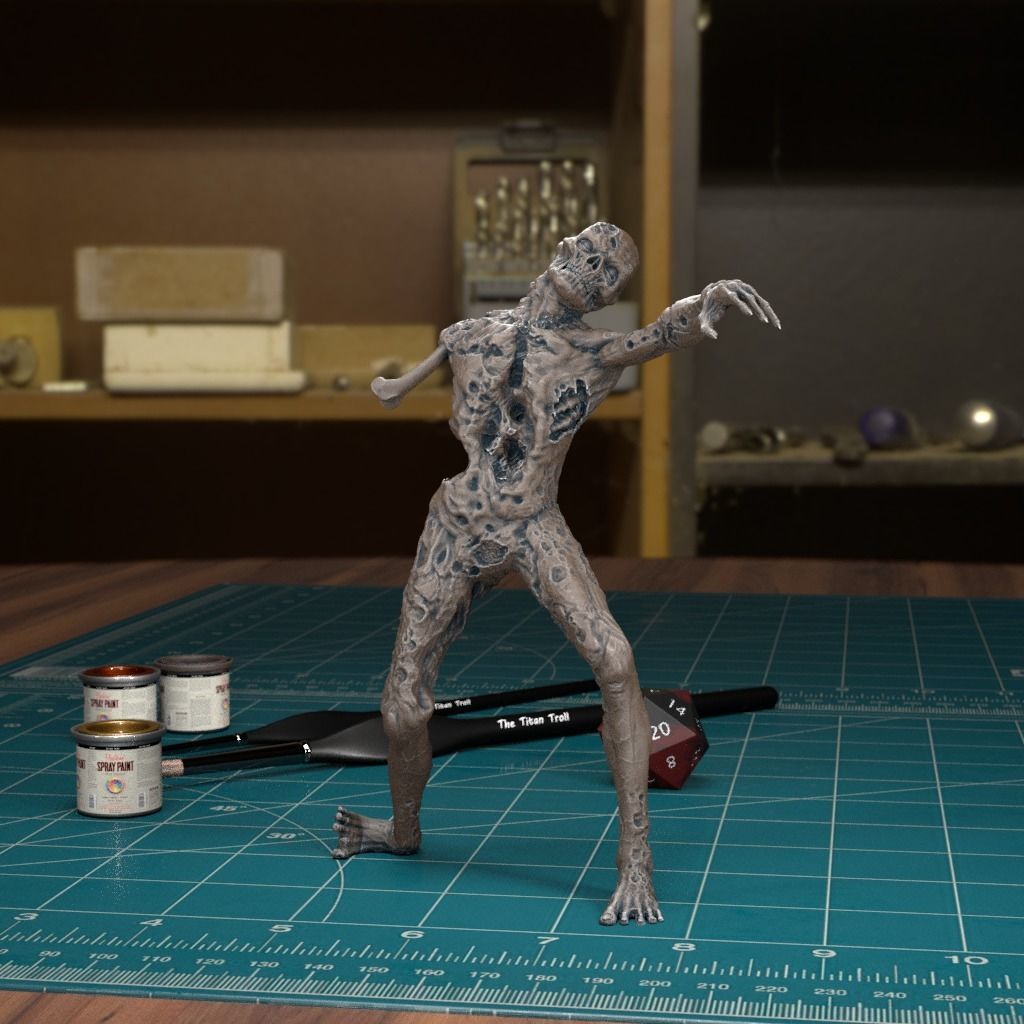 Zombie 01 - Pre-Supported 3D print model_1