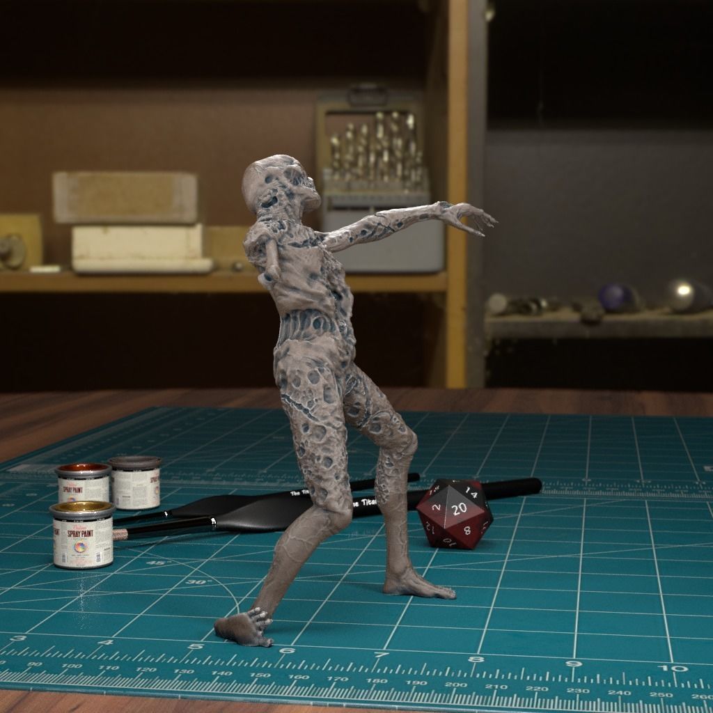 Zombie 01 - Pre-Supported 3D print model_2