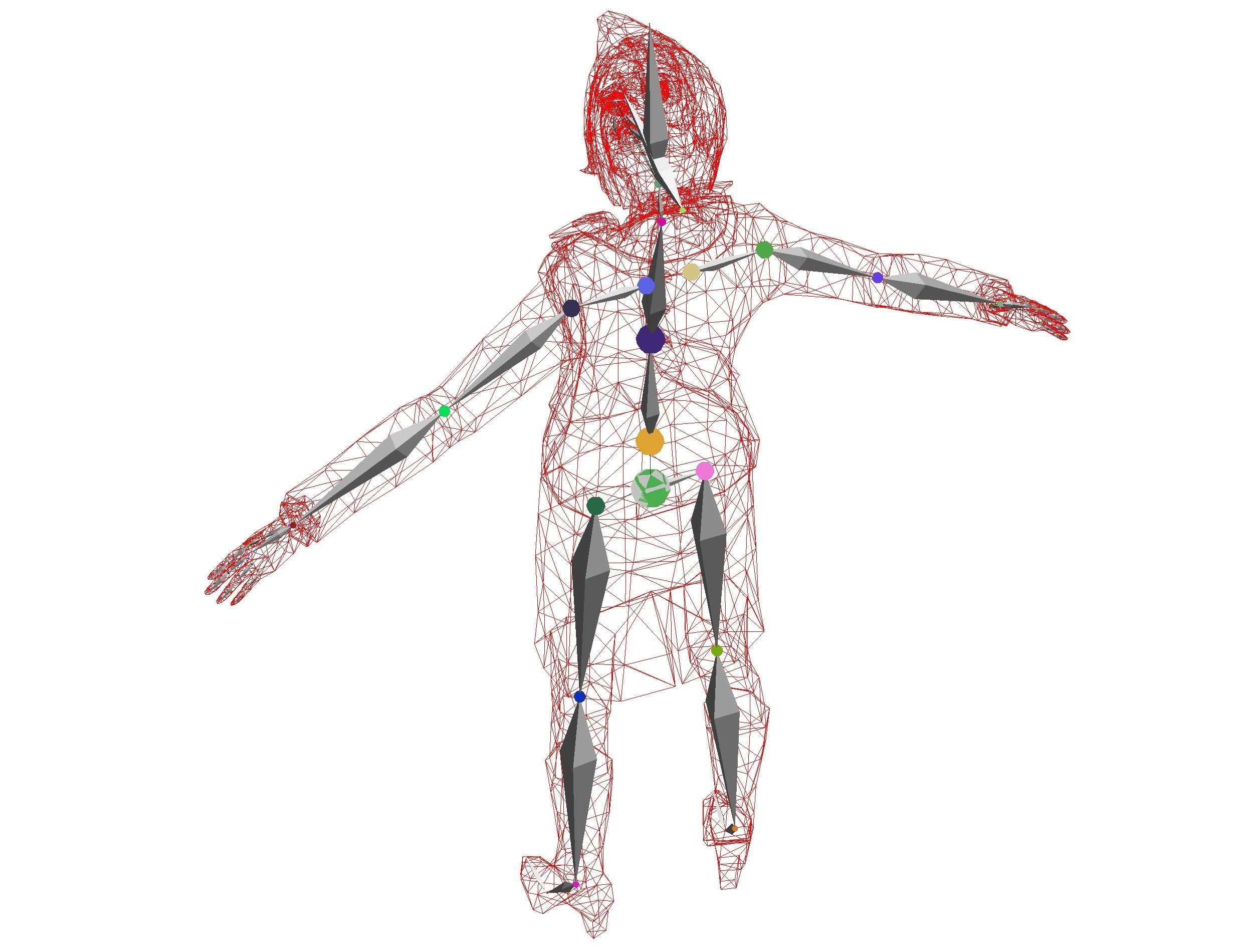 Woman Stewardess Form Low-poly 3D model_15