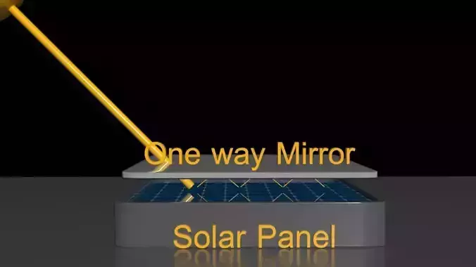 Solar Panel - One way Mirror - Concept 3D model