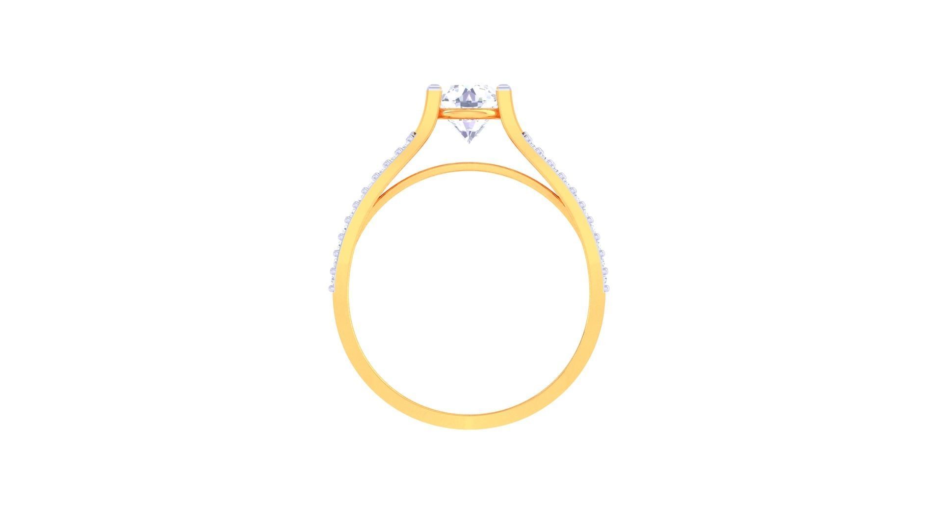 Solitaire Ring - 57 3D print model_3