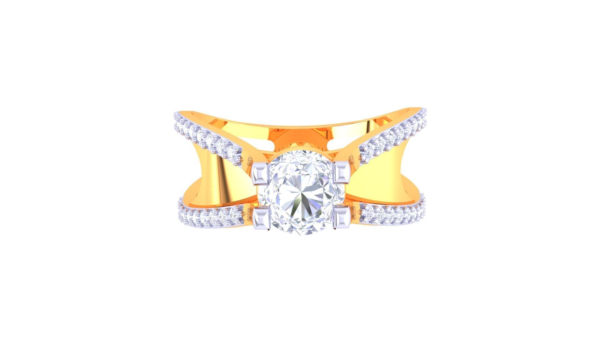 Solitaire Ring - 57 3D print model_2