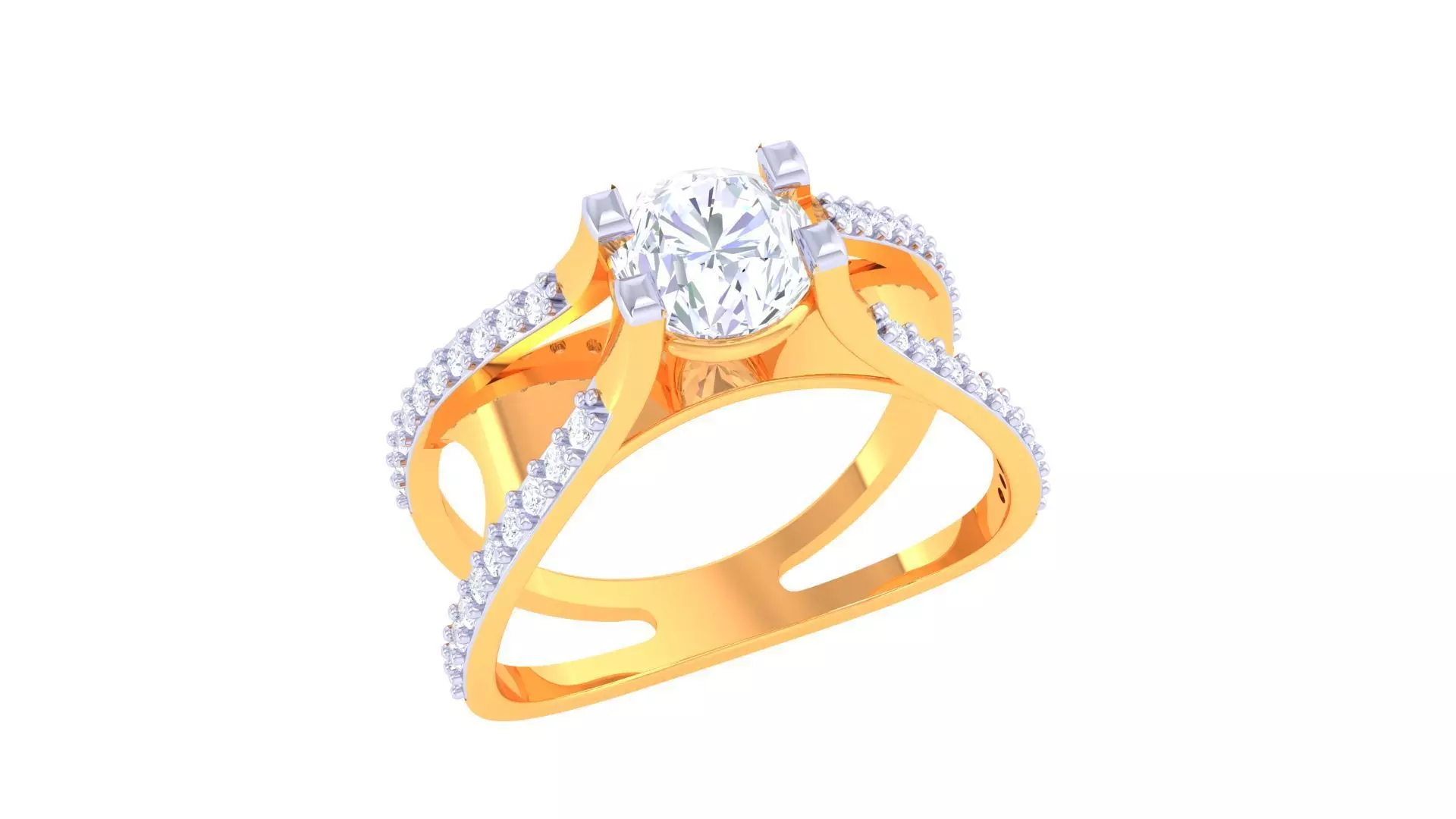Solitaire Ring - 57 3D print model_0