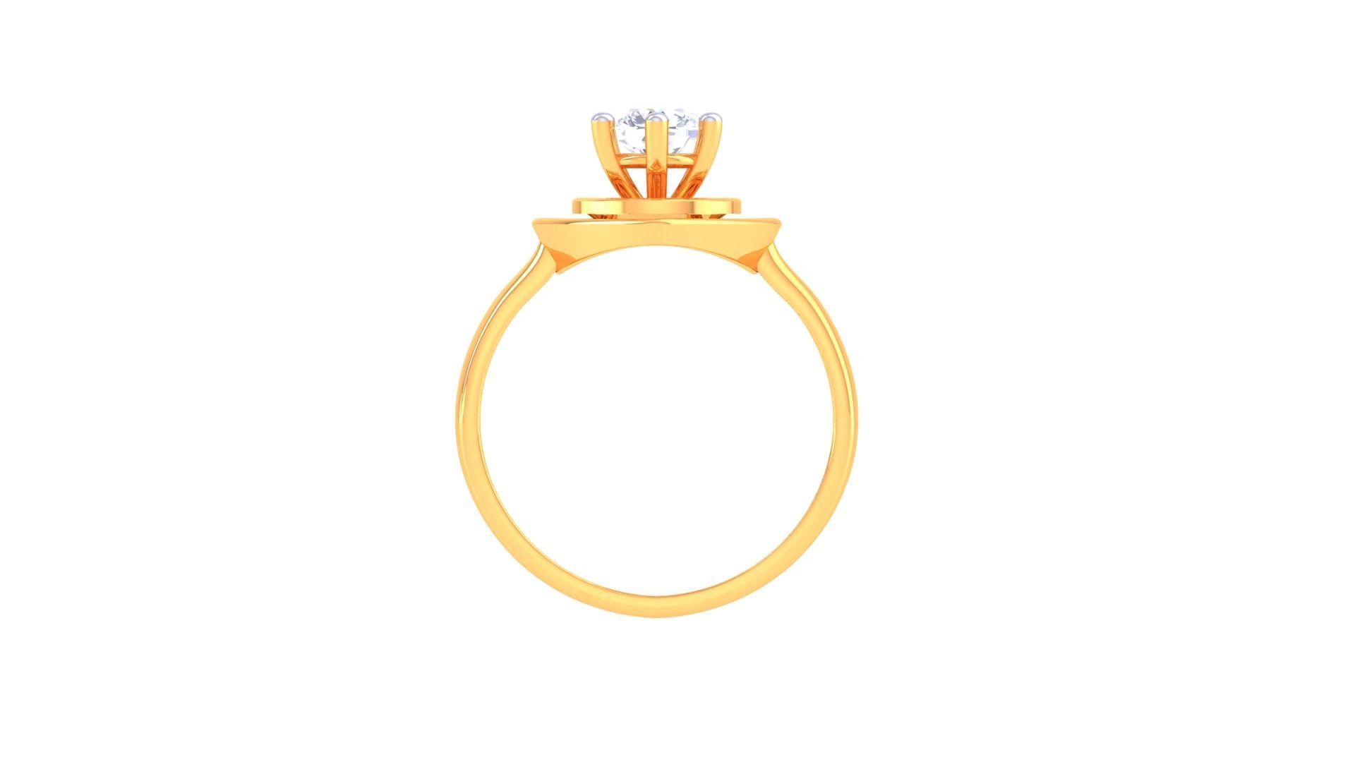 Solitaire Ring - 34 3D print model_3