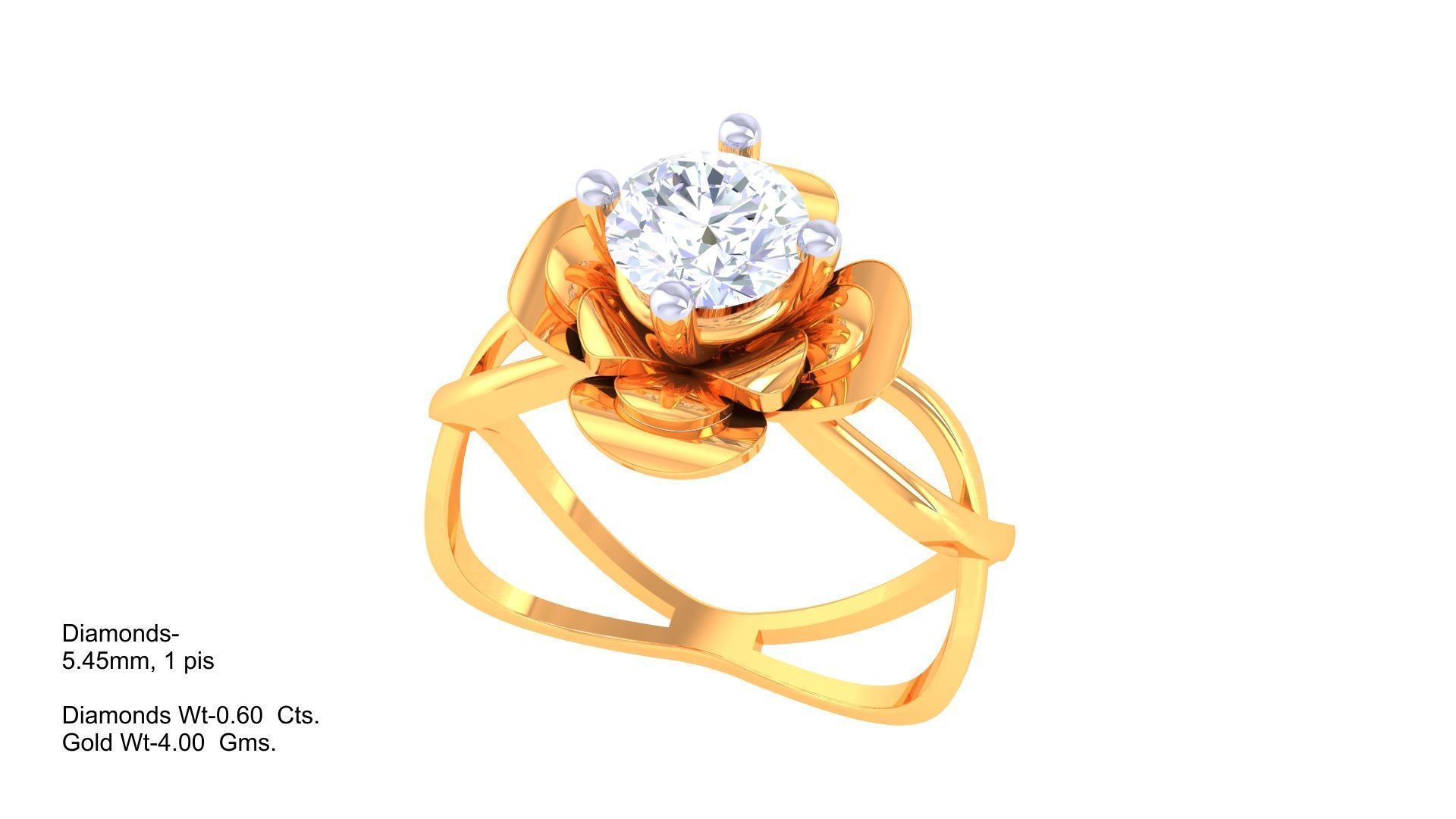 Solitaire Ring - 29 3D print model_1