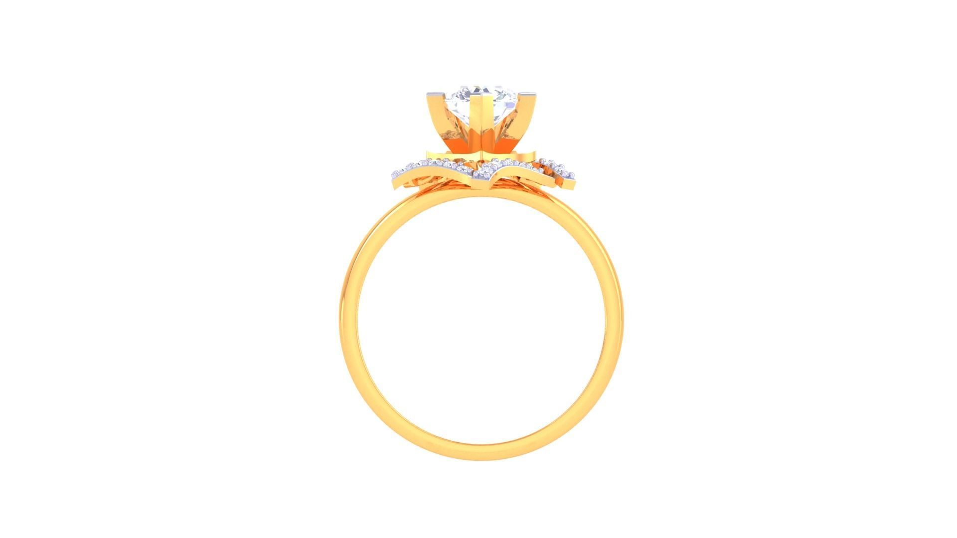 Solitaire Ring - 18 3D print model_3