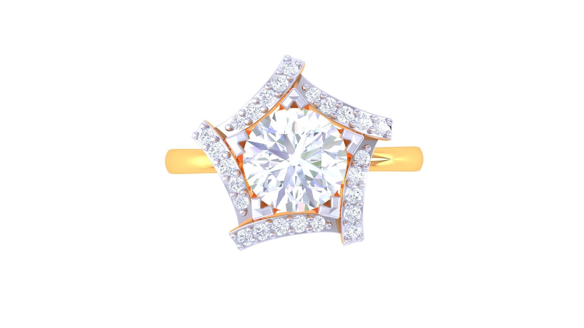 Solitaire Ring - 18 3D print model_2