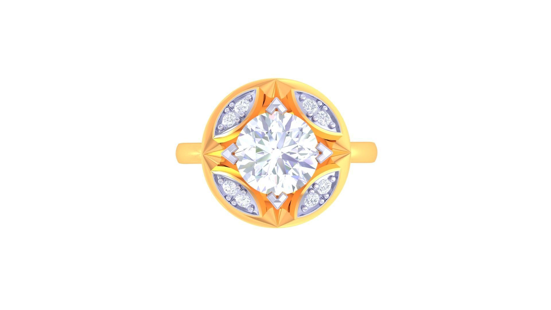 Solitaire Ring - 11 3D print model_2