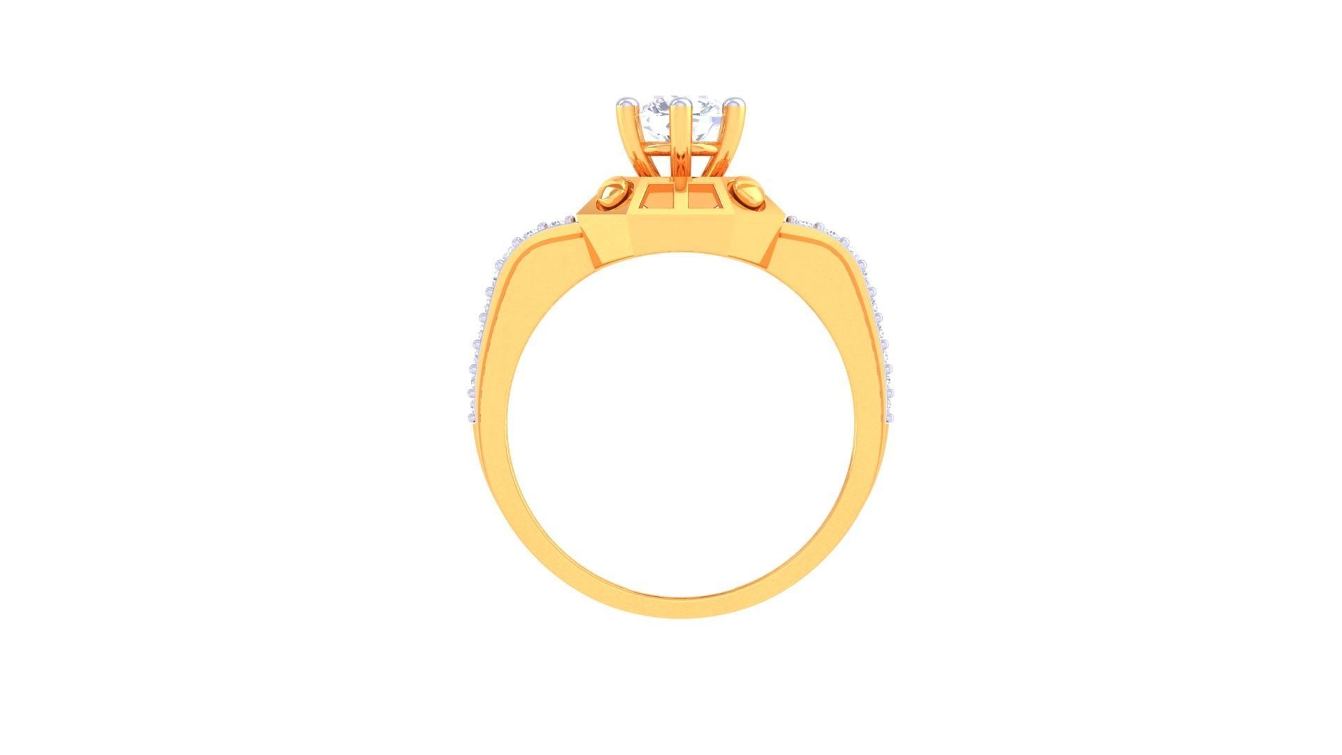 Solitaire Ring - 10 3D print model_3