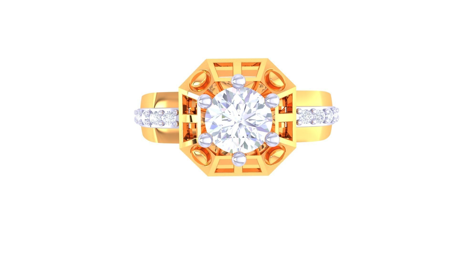 Solitaire Ring - 10 3D print model_2
