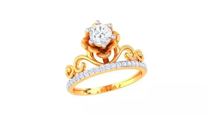 Crown Ring - 1 3D print model