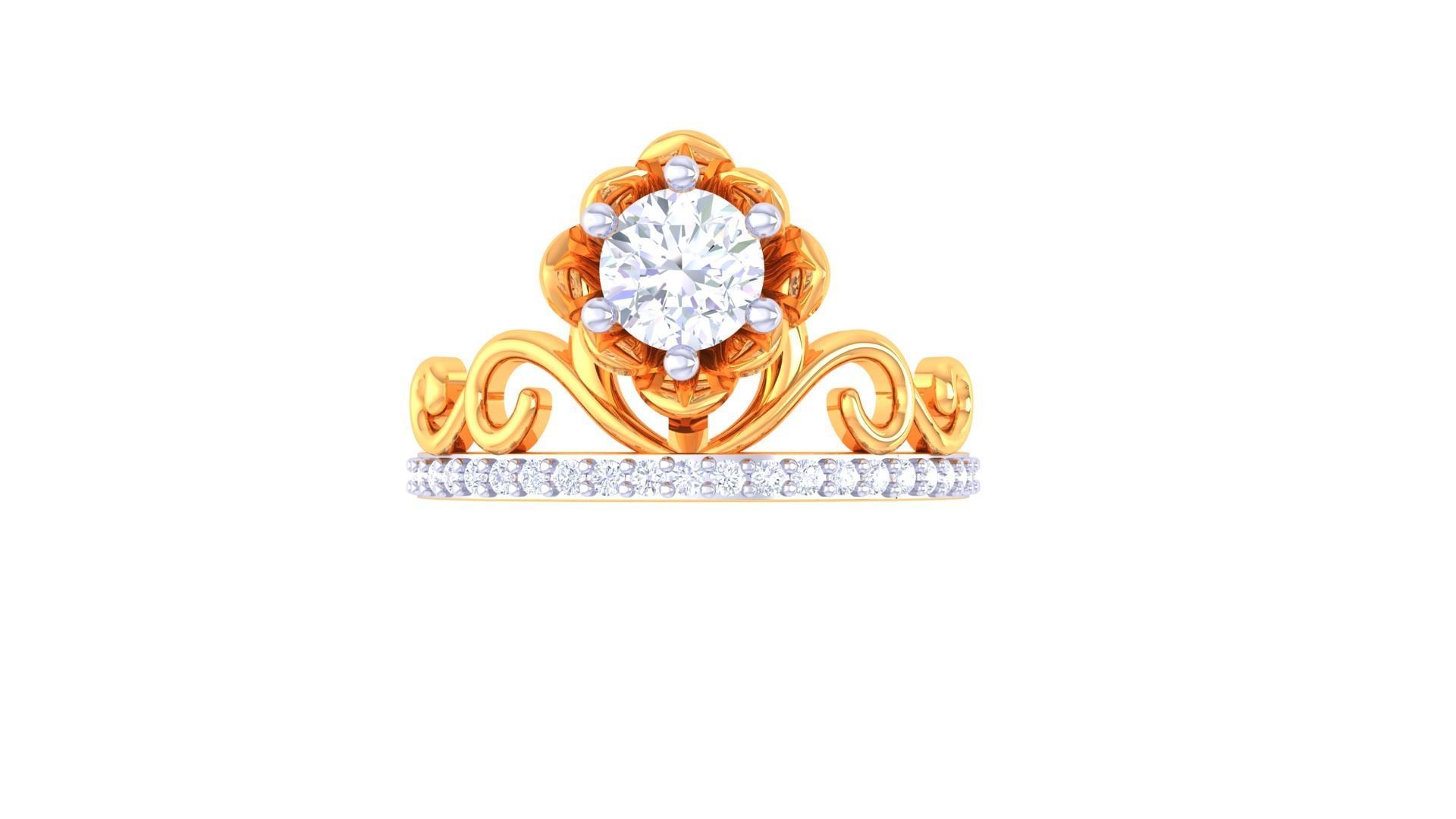 Crown Ring - 1 3D print model_2