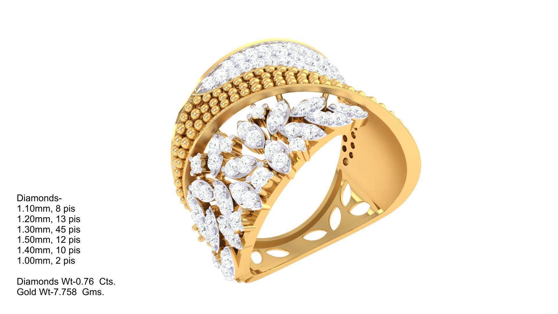 Cocktail Ring - 74 3D print model_1