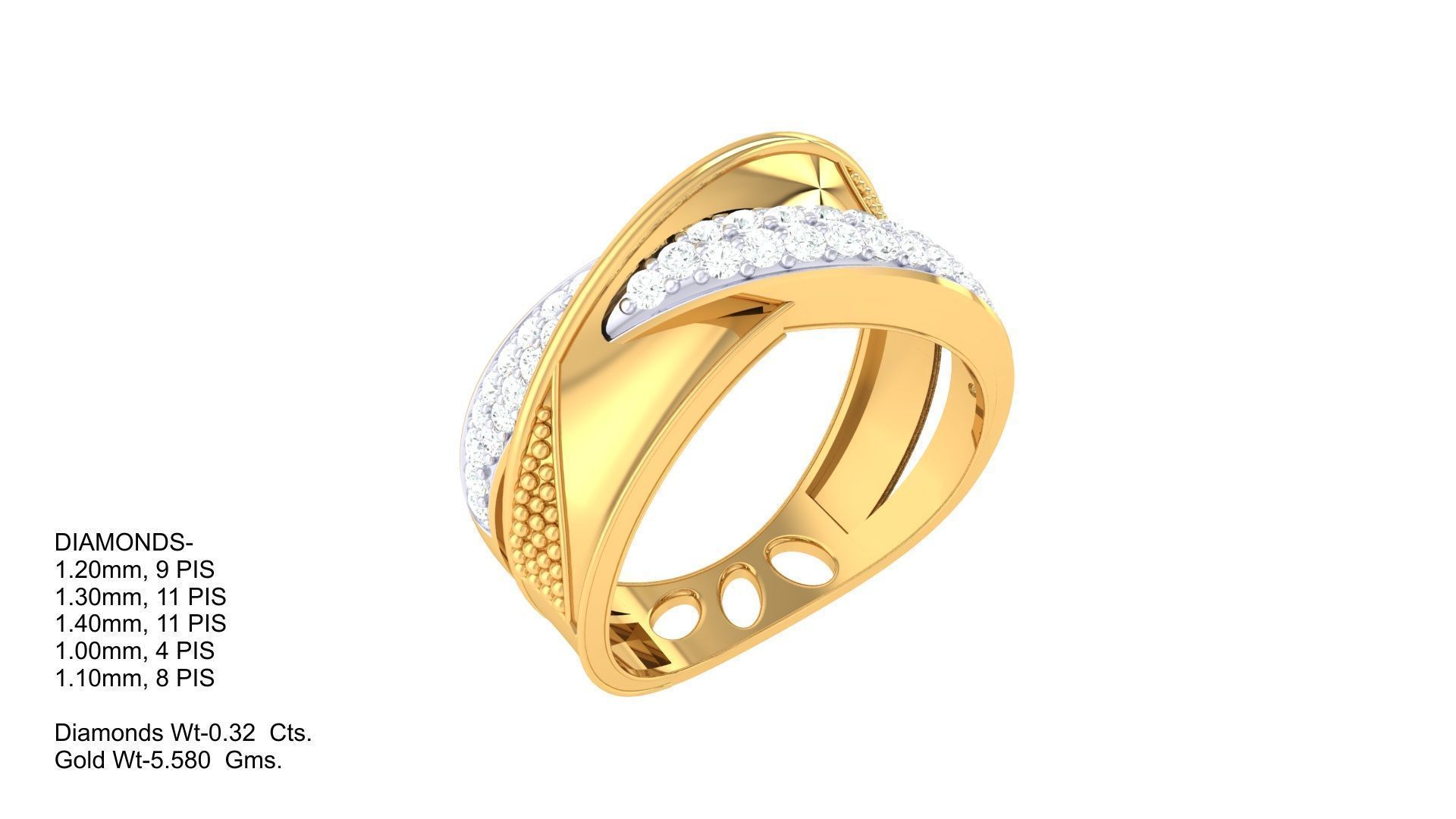 Diamond Ring - 62 3D print model_1
