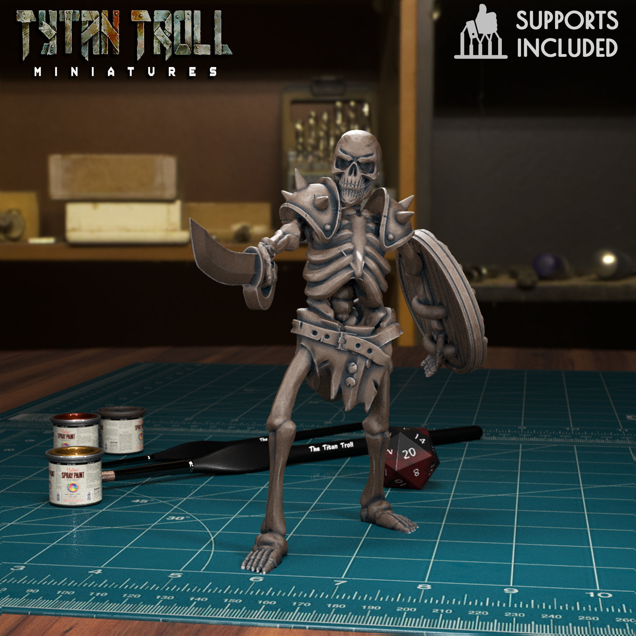Armoured Skeleton Bundle - Pre-Supported 3D print model_4