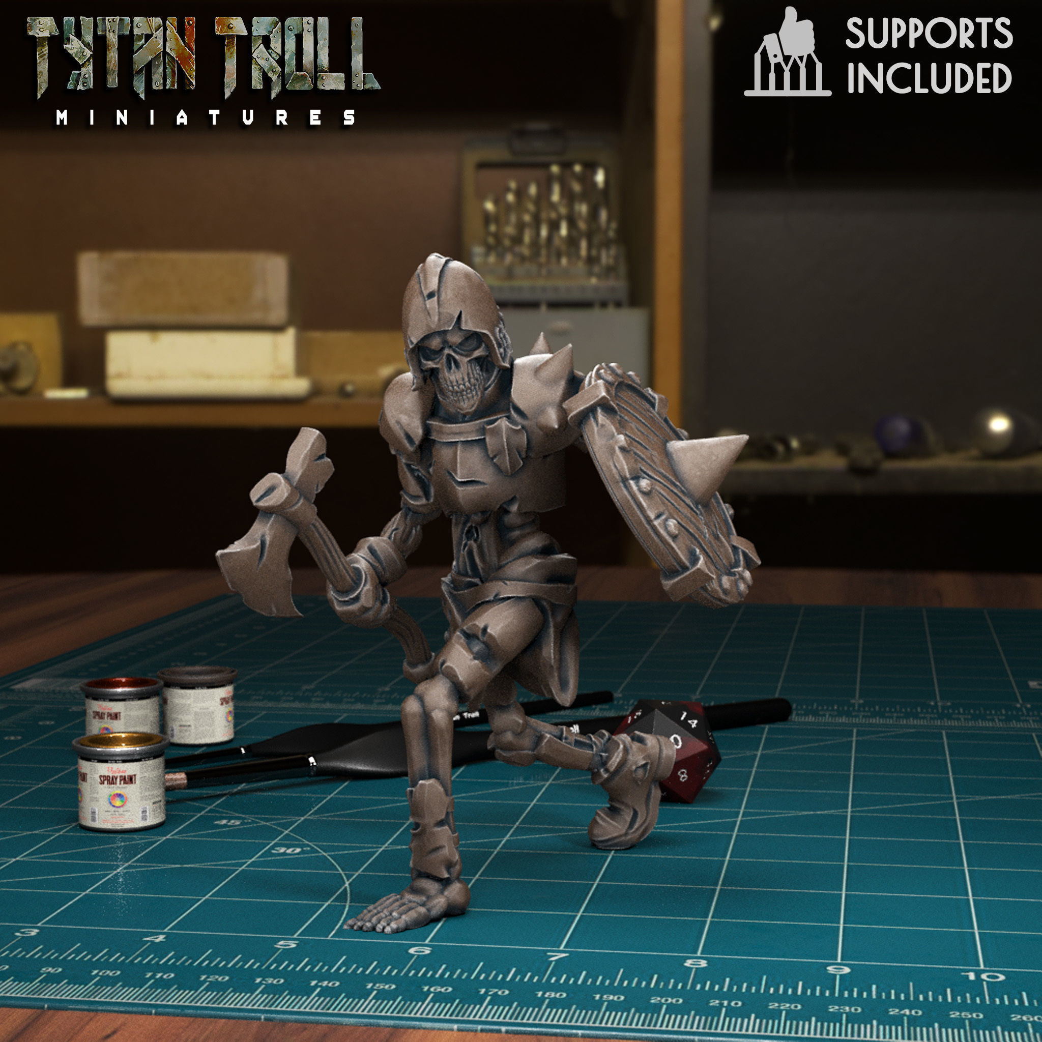 Armoured Skeleton Bundle - Pre-Supported 3D print model_5