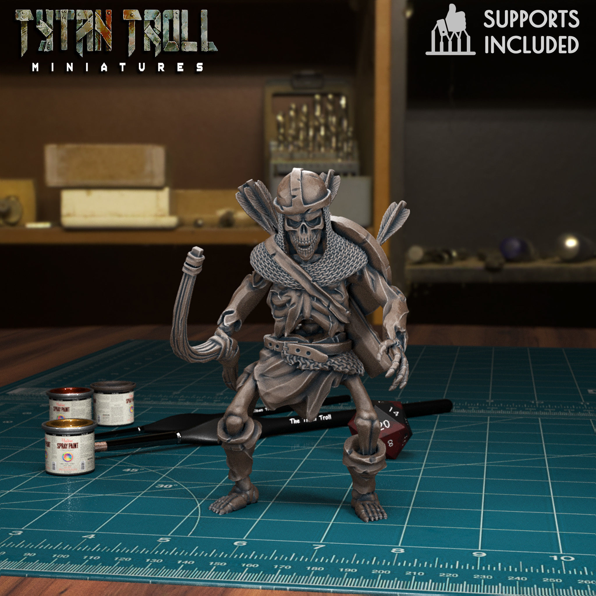 Armoured Skeleton Bundle - Pre-Supported 3D print model_1