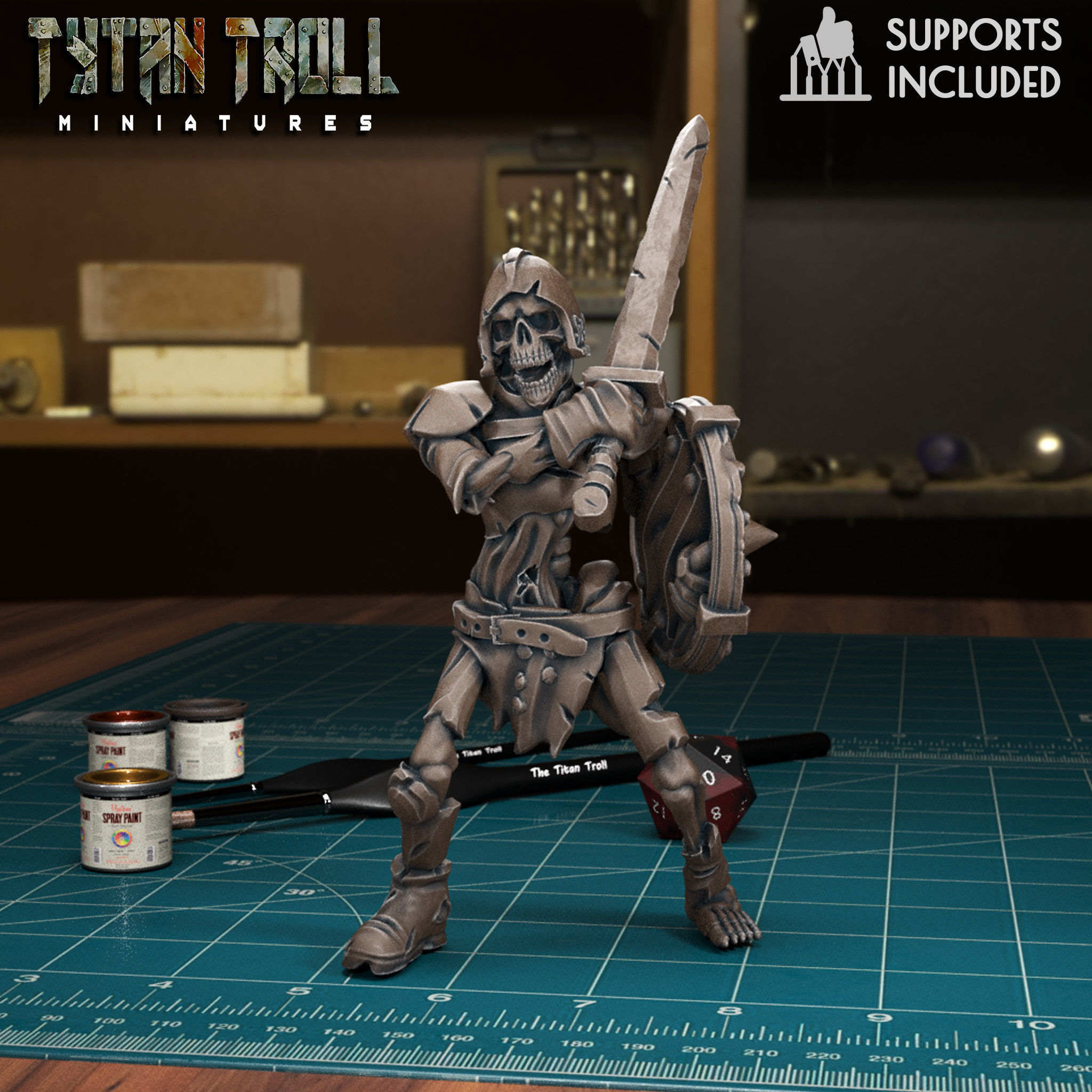 Armoured Skeleton Bundle - Pre-Supported 3D print model_9