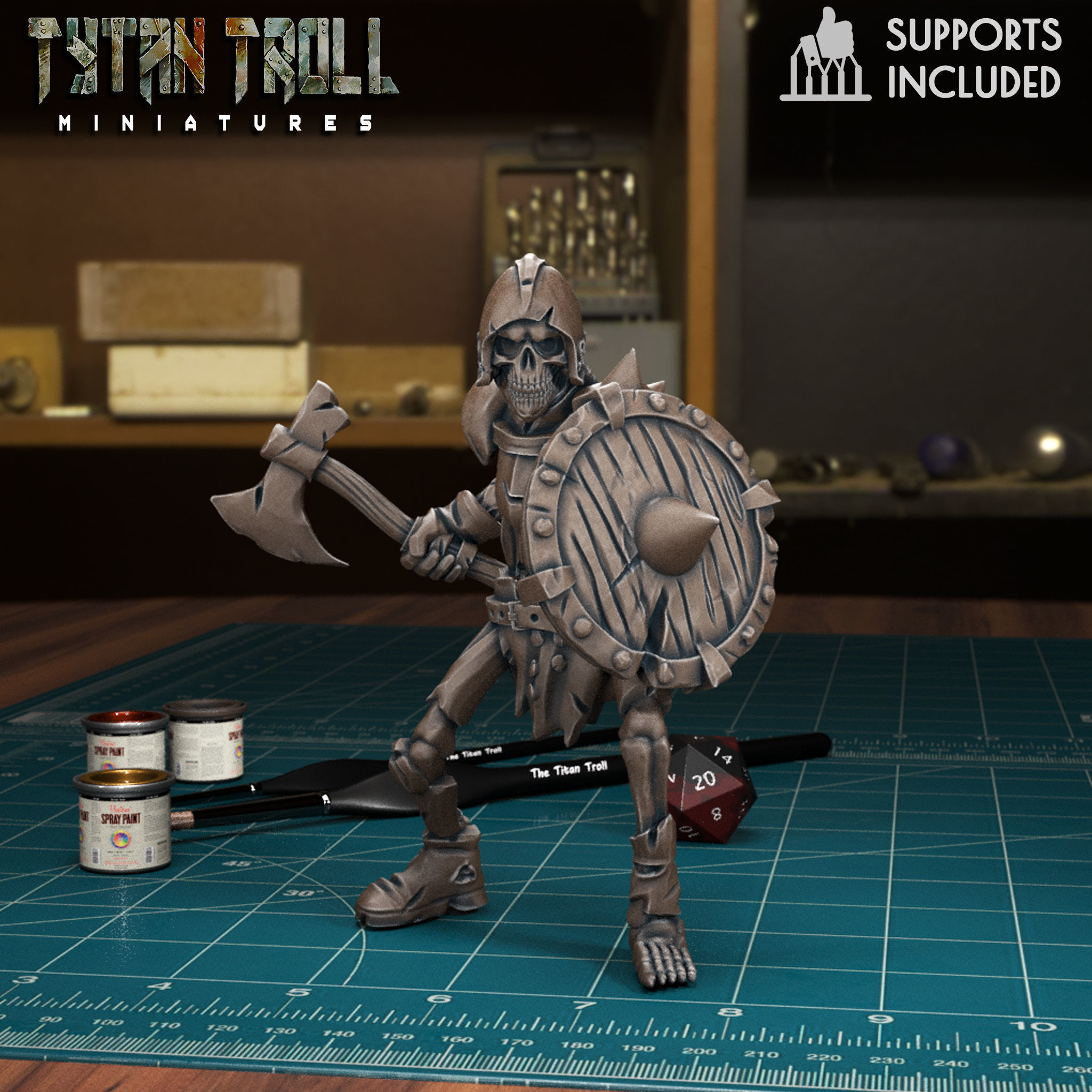 Armoured Skeleton Bundle - Pre-Supported 3D print model_6