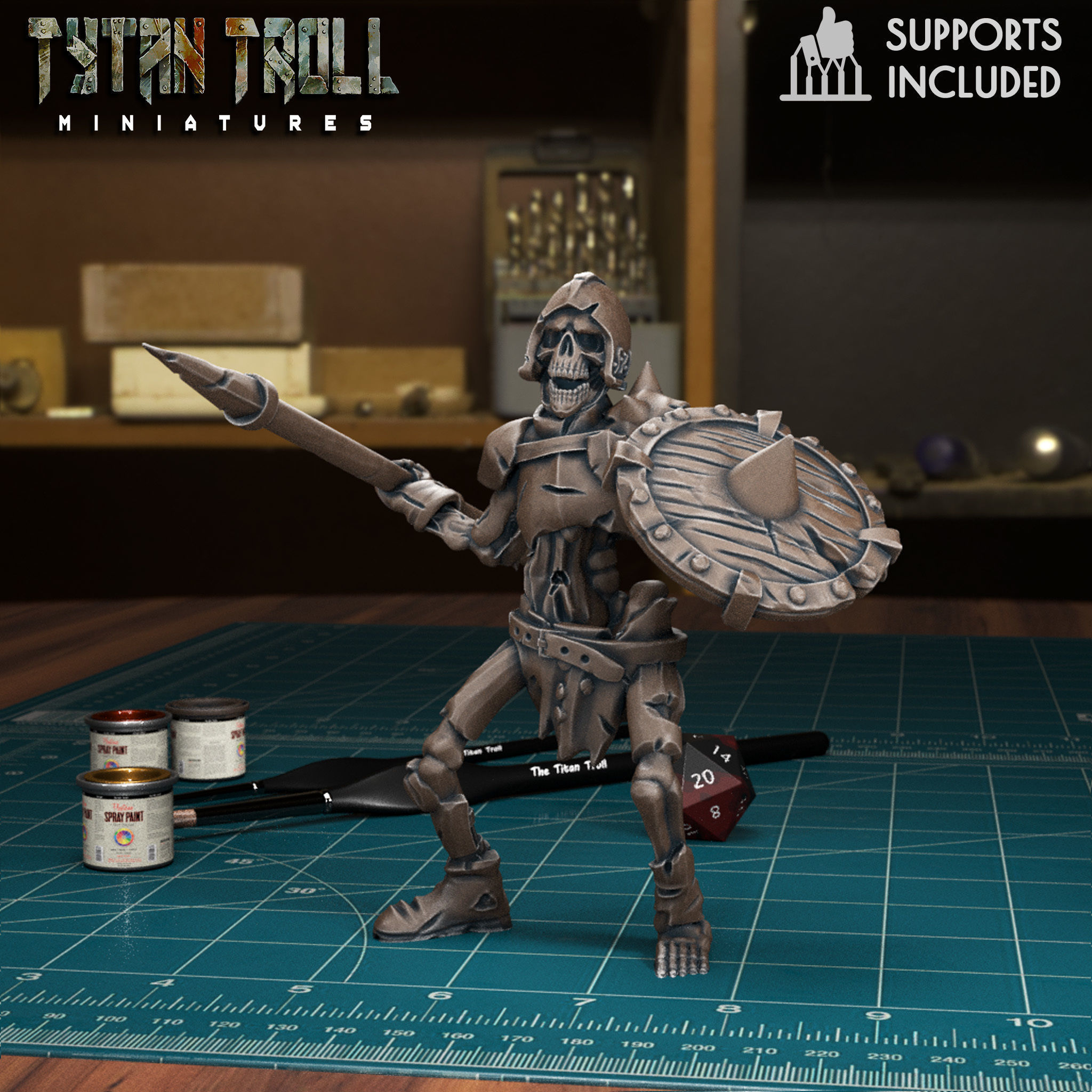 Armoured Skeleton Bundle - Pre-Supported 3D print model_7