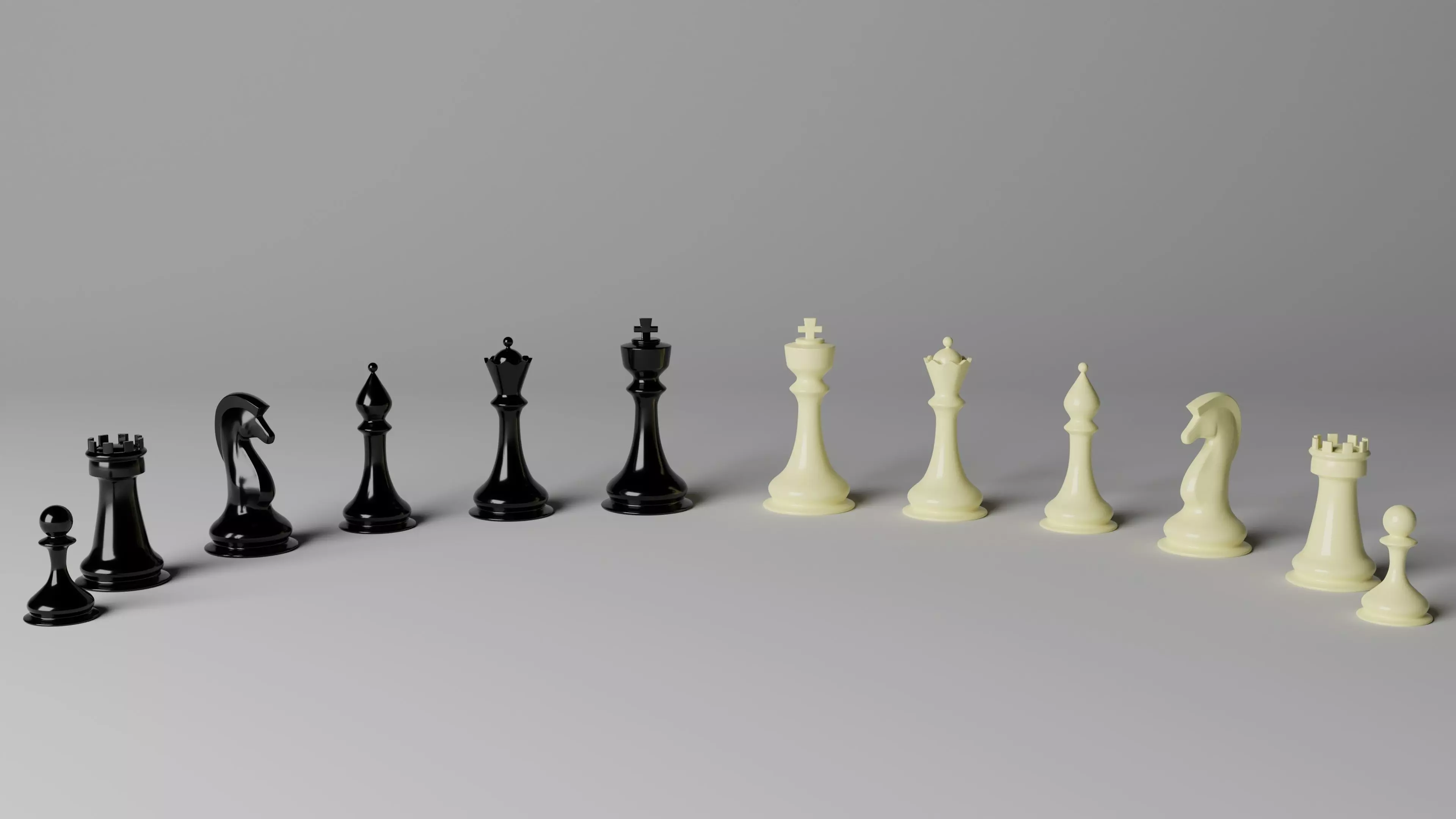 Chess set 3D model_0