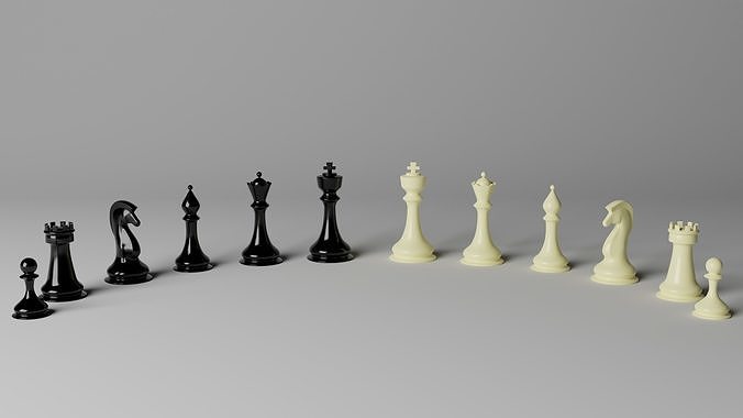 Chess set 3D model