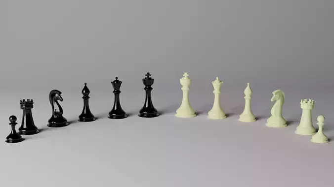 Chess set 3D model