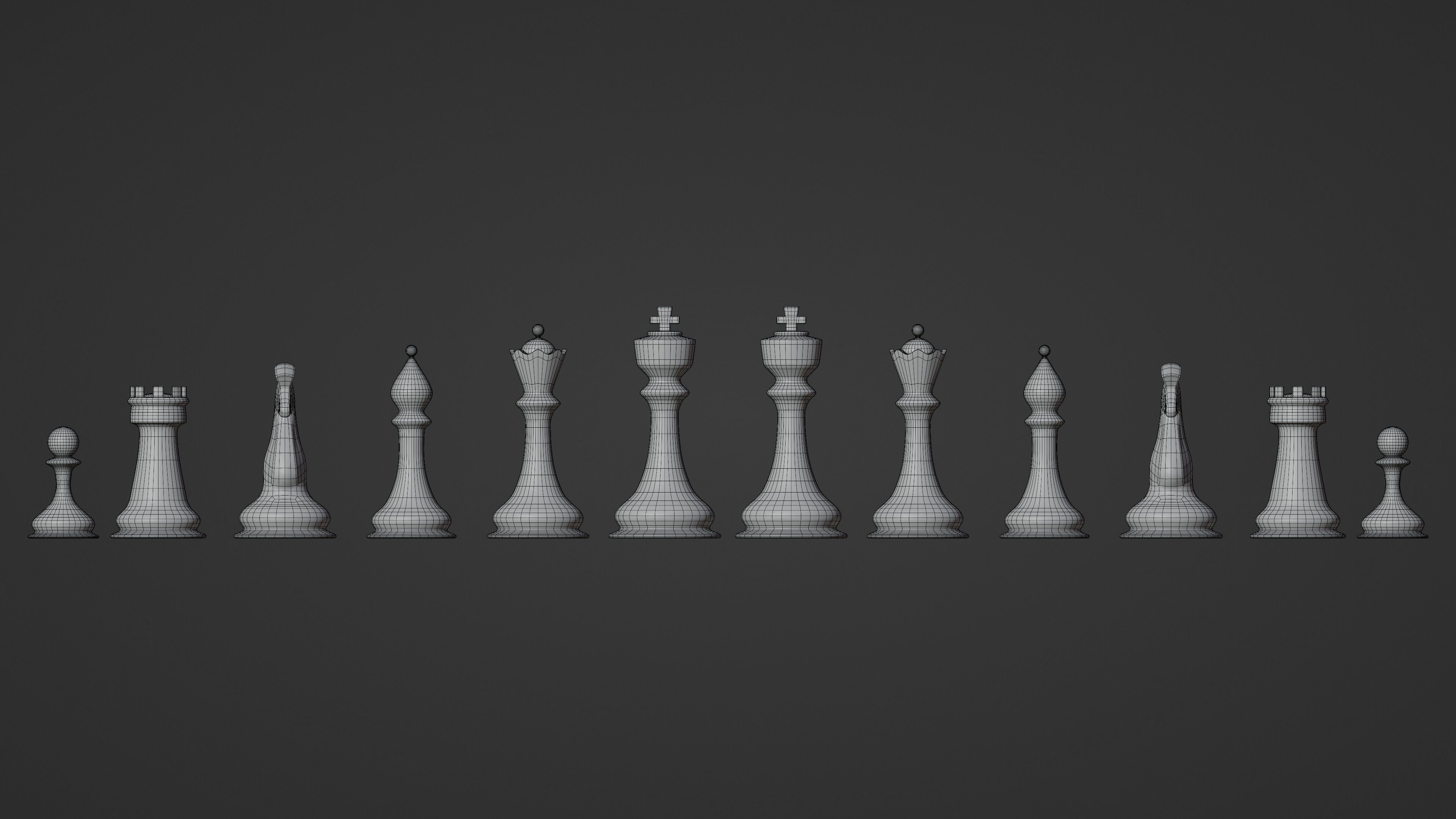 Chess set 3D model_7