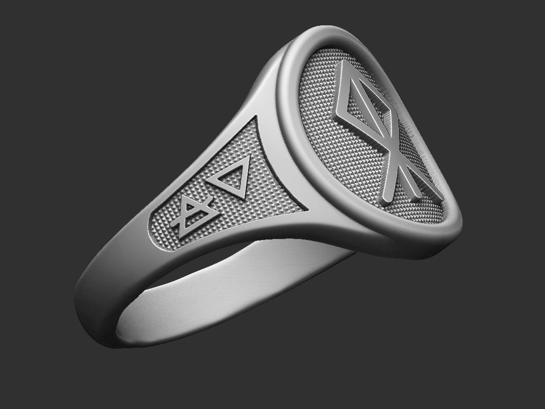 Rune and 4 Elements Ring 3D model 3D printable | CGTrader