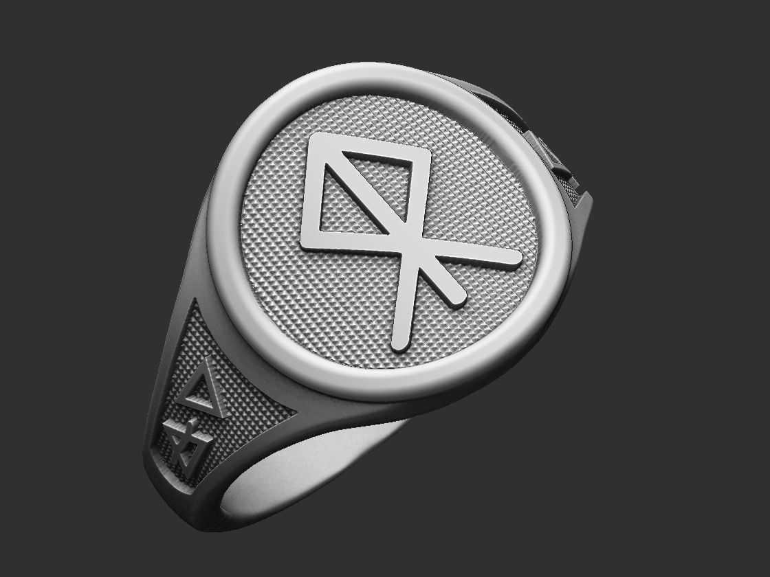 Rune and 4 Elements Ring 3D model 3D printable | CGTrader