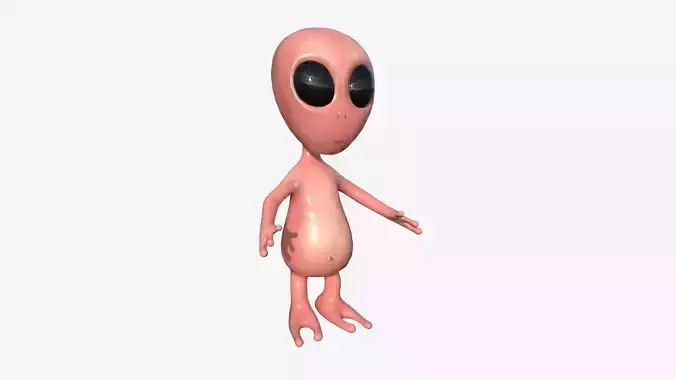 Cute Alien A05 Red Black - Simple - Character Design Low-poly 3D model Cute Alien A05 Red Black - Simple - Character Design Low-poly 3D model