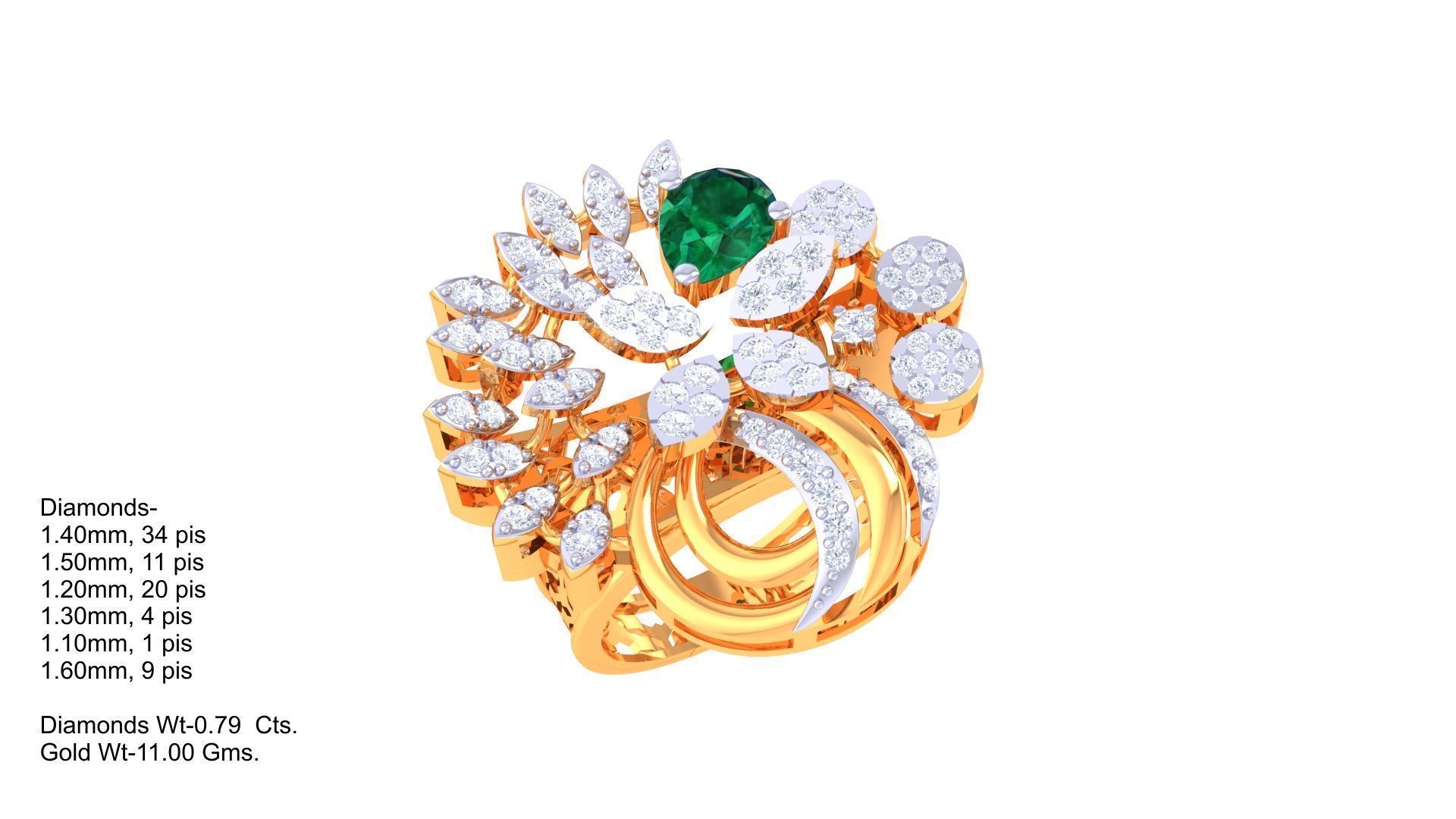 Cocktail Ring - 10 3D print model_1