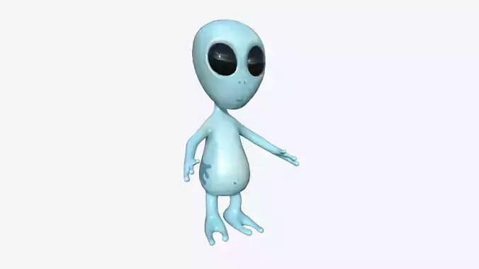 Cute Alien A07 Black Blue - Simple - Character Design Low-poly 3D model Cute Alien A07 Black Blue - Simple - Character Design Low-poly 3D model